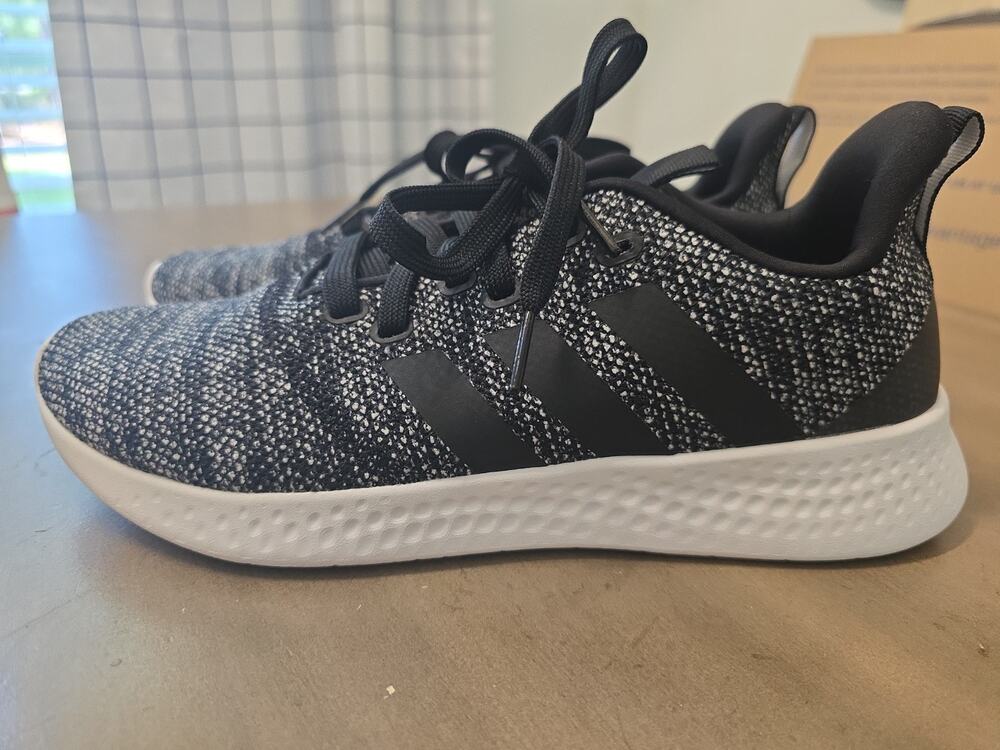 Adidas Womens Puremotion Cloudfoam Running Shoes Black/White Size 8